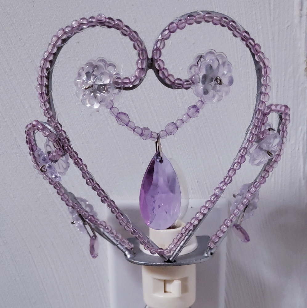 Princess Heart Crown Beaded Nitelight
